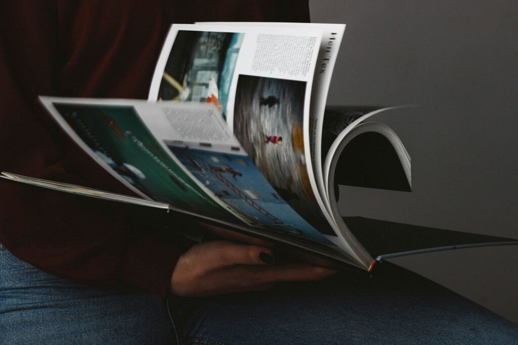 binnenkant van een fotoboek met tekst