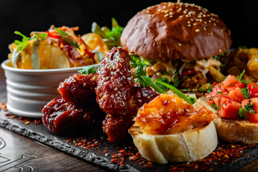 foodfotografie van een hamburger