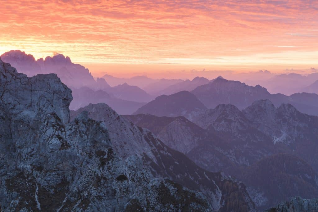 Landschappen met een telelens zoomlens