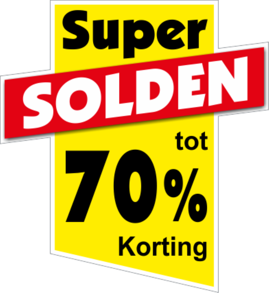 Gele promotie voor solden toont geel als een goedkope kleur