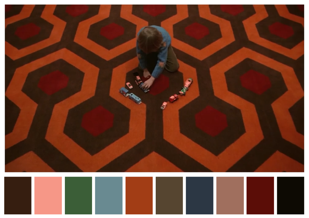kleur palet Stanley Kubrick in The Shining