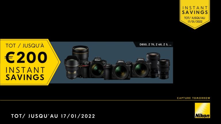 Ontvang tot €200 korting op een ruime selectie Nikon-producten