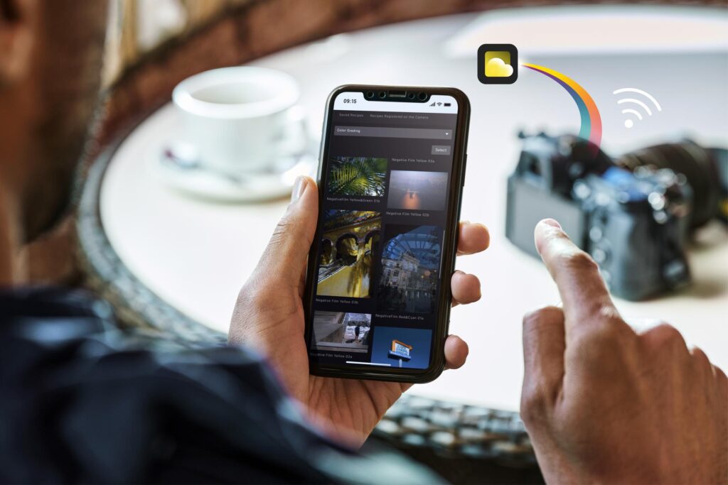 Nikon Imaging Cloud dienst op smartphone