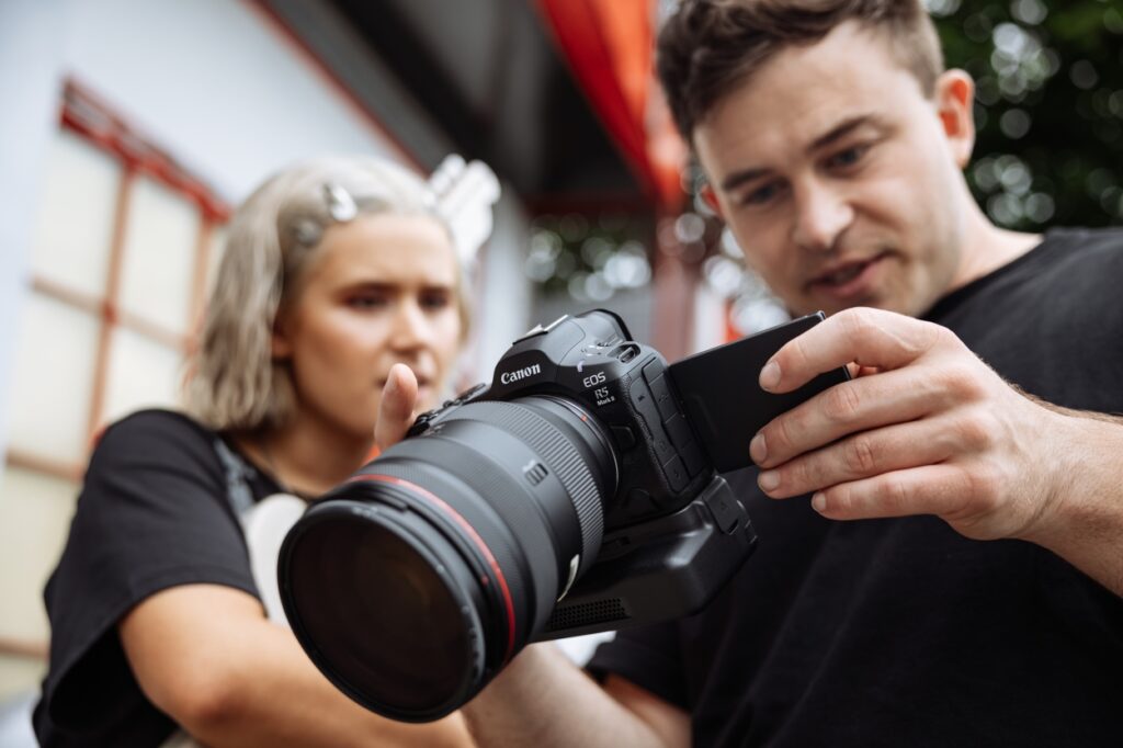 Canon EOS R1 in vlogmodus