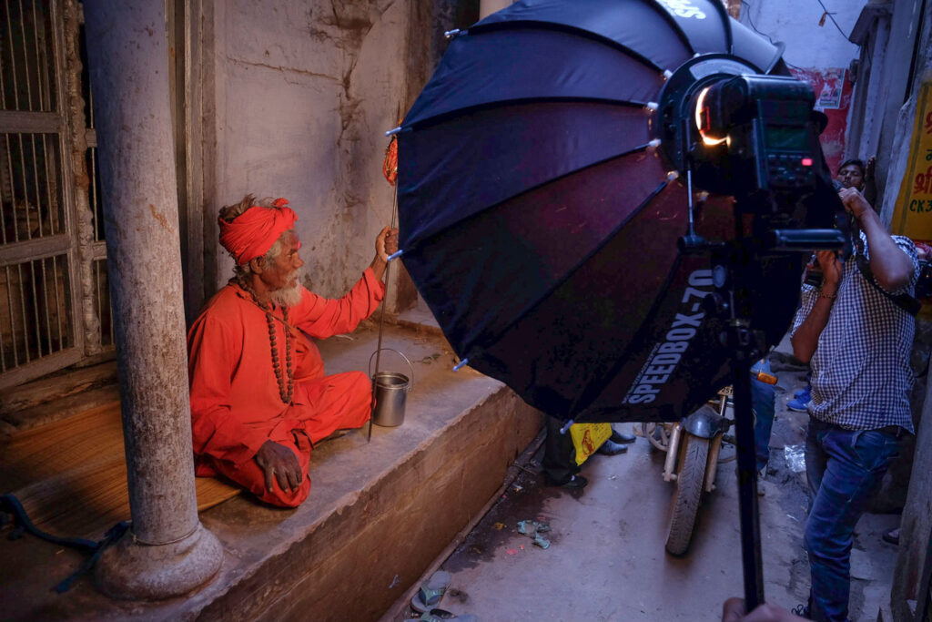 flitsopstelling man in india