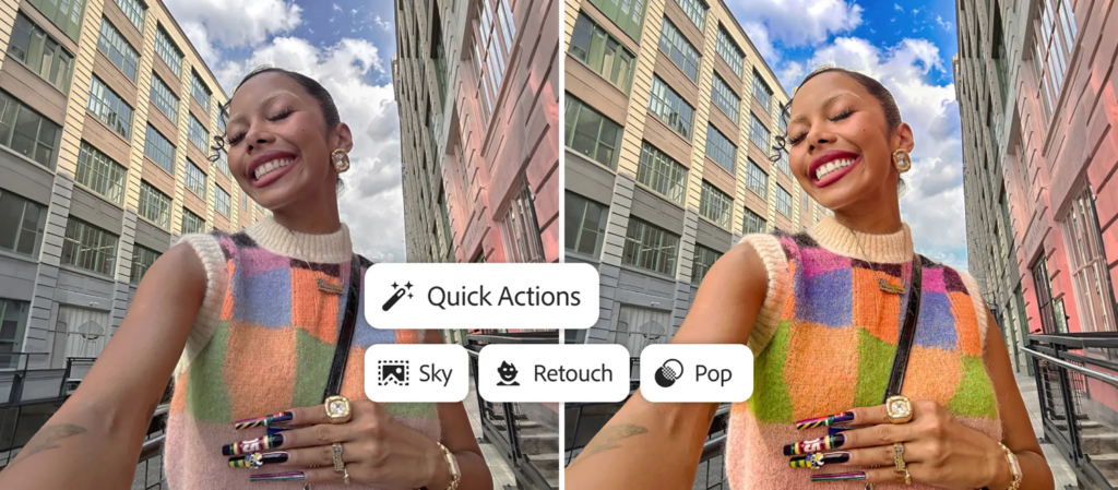 Quick Actions Lightroom voorbeeld
