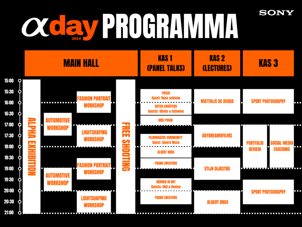 Sony Alpha Day programma