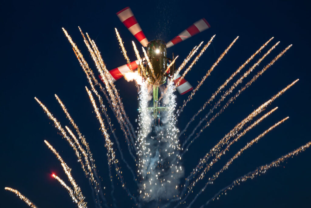 rakket afweer en helicopter