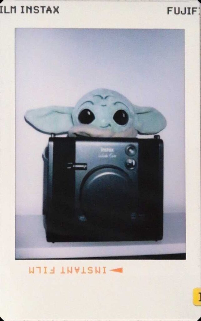 foto van baby yoda met parallax correctie