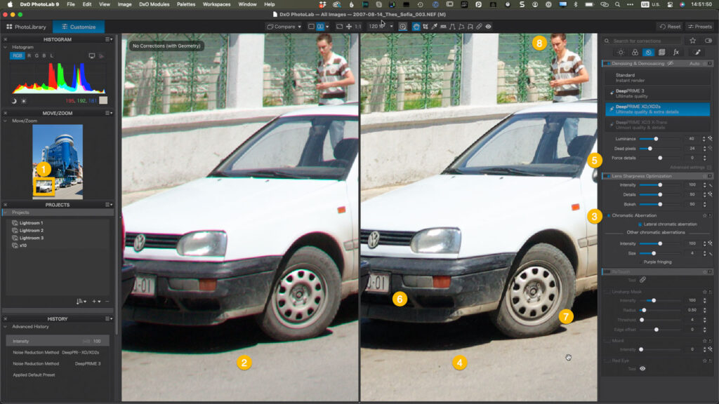dxO PhotoLab 9 scherpte veranderen