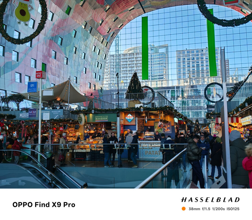 Markthal foto met hoofdcamera OPPO Find X9 Pro