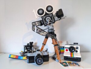 overzichtsfoto van drie lego sets voor fotografen