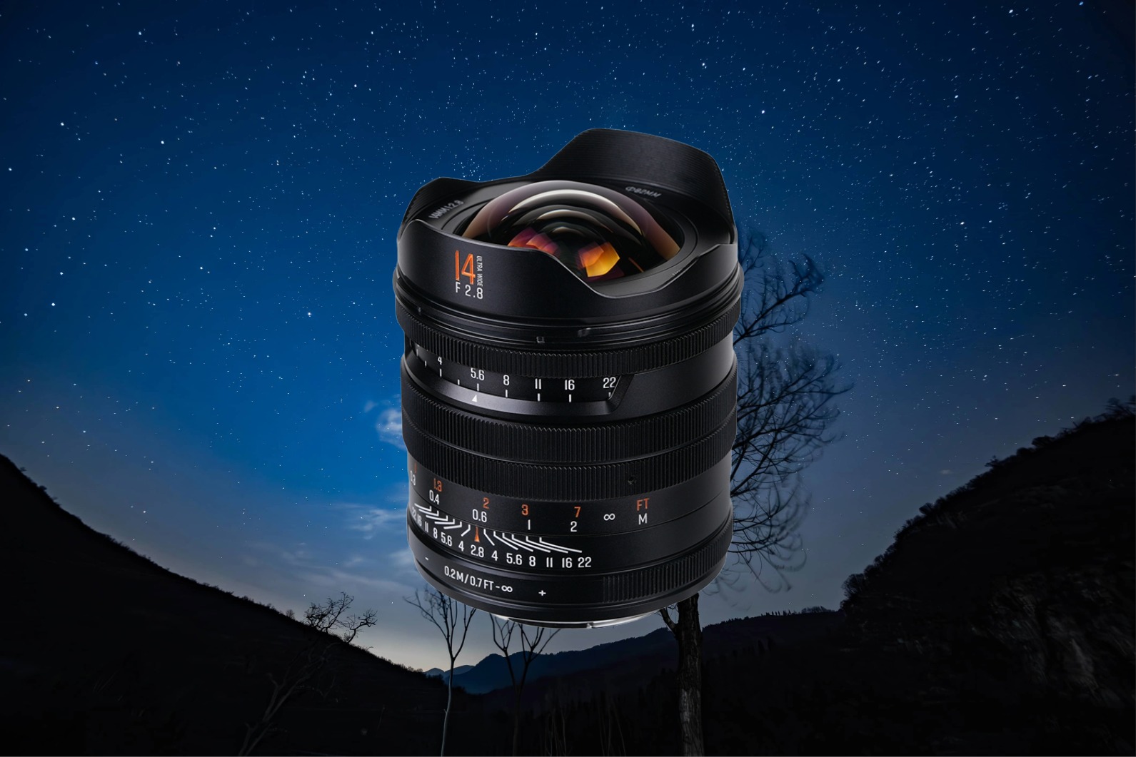 Brightin Star 14mm foto en lens body
