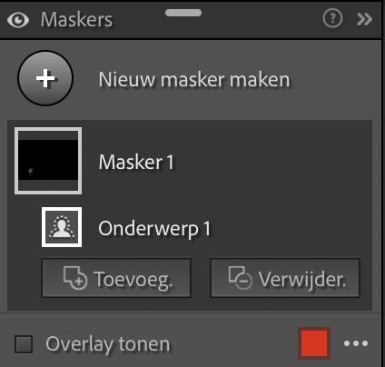 onderwerpmasker om het onderwerp lokaal lichter te maken