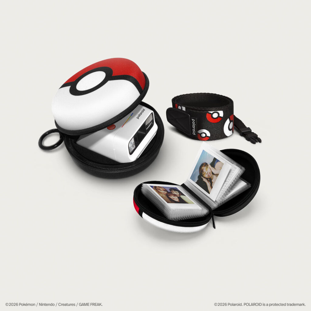 fototas pokémon, draagriem en fotoalbum polaroid