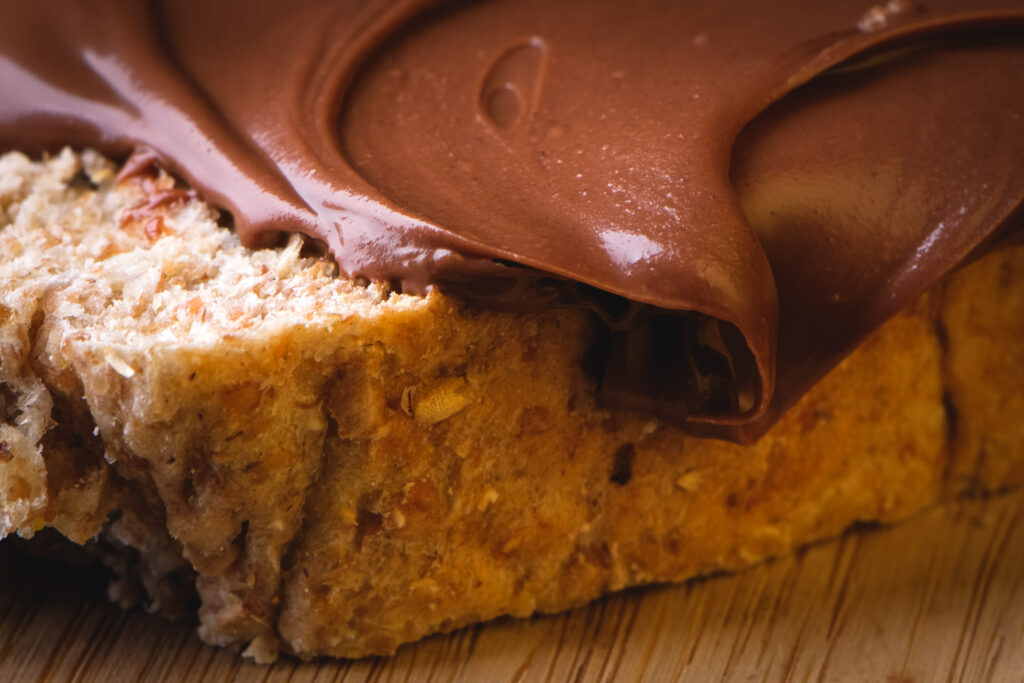 close-up foto van choco op een boterham