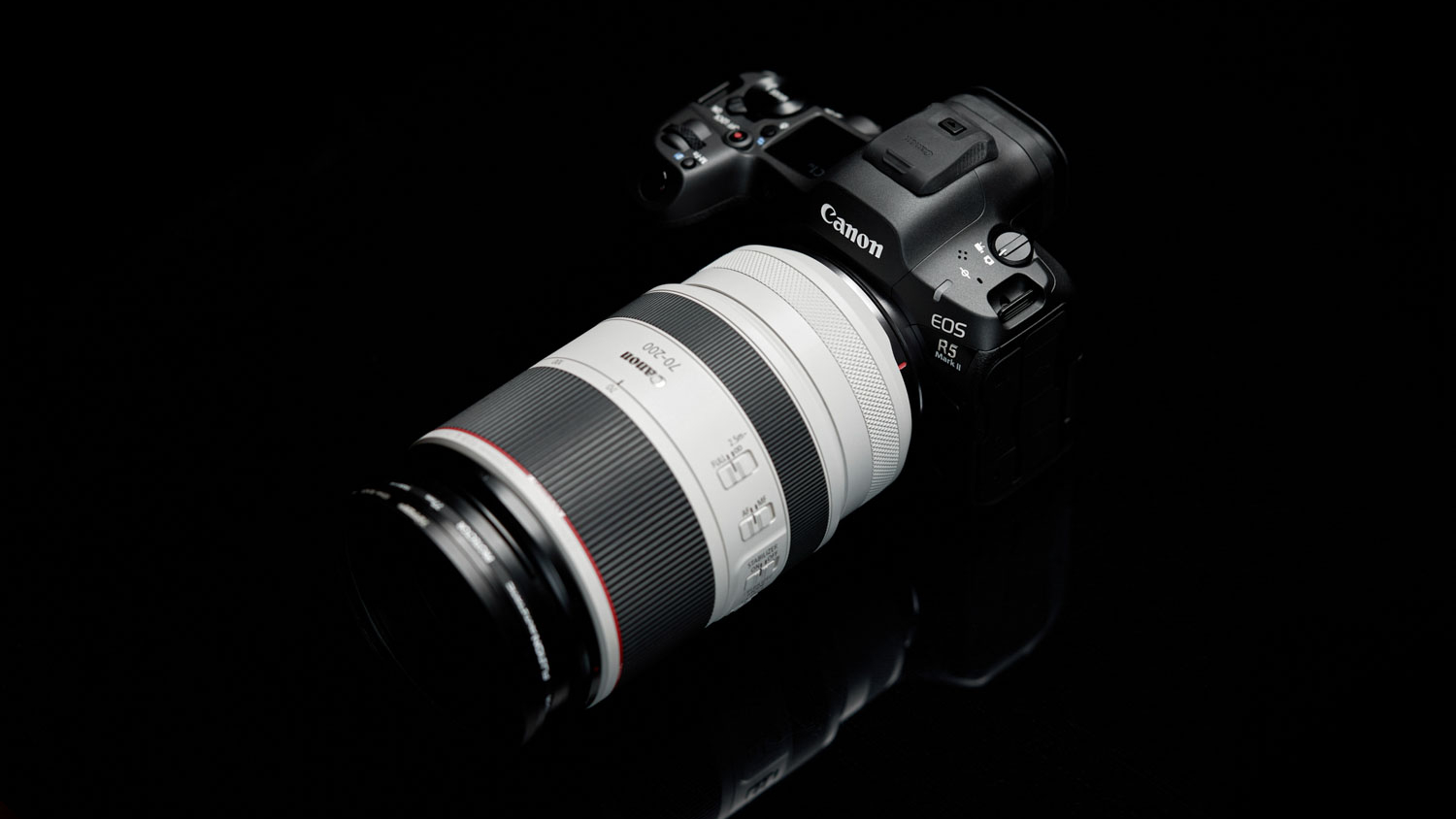 Canon EOS RF lens op camera