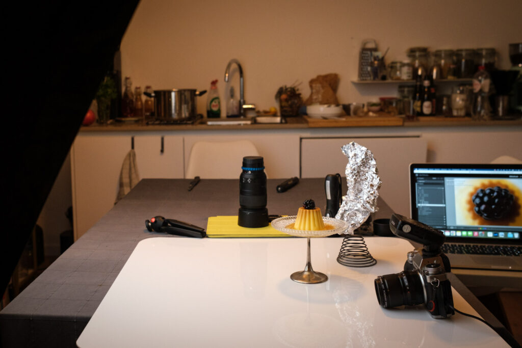 Foodstyling en macro foodfotografie met een opstelling van bovenaf in de keuken
