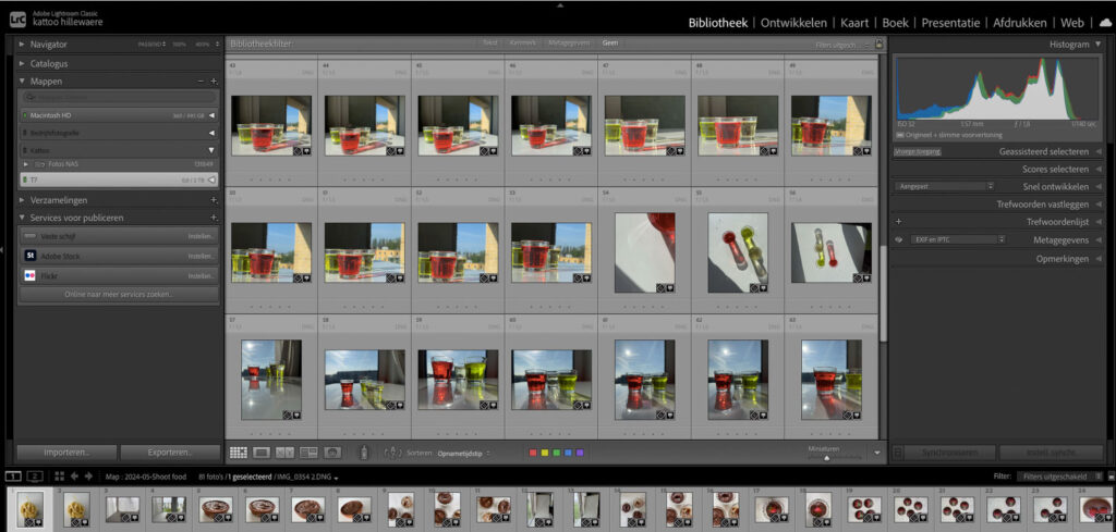 Adobe Lightroom Classic met productfoto's in de bibliotheek, AI-tools voor fotografen in de RAW-workflow