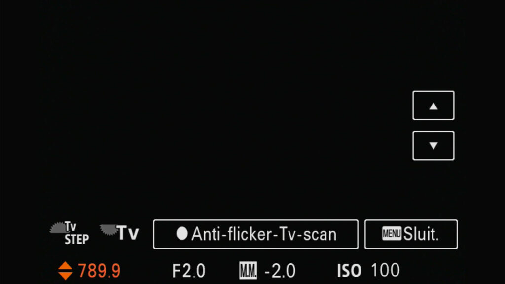 anti-flicker scan sluitertijd tegen flikkering