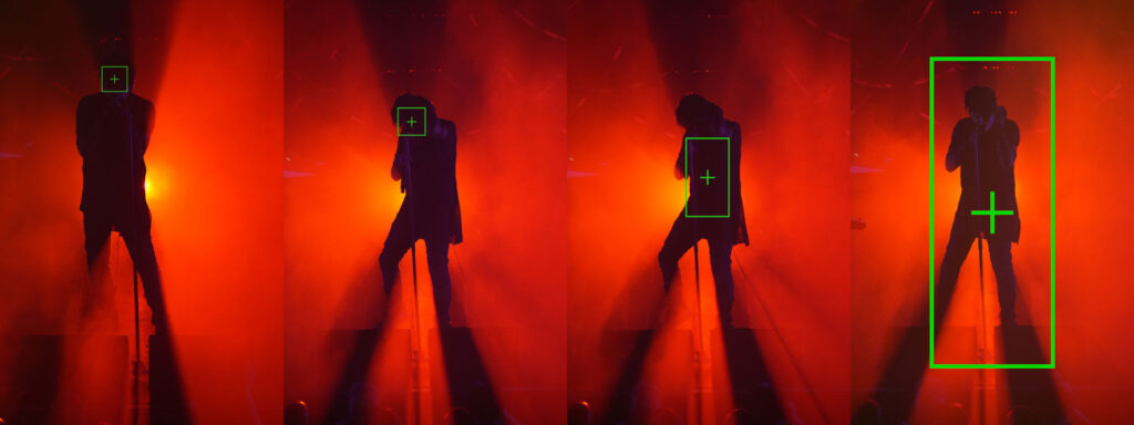 Sony A7R VI autofocus tracking groen scherpstelkader concert