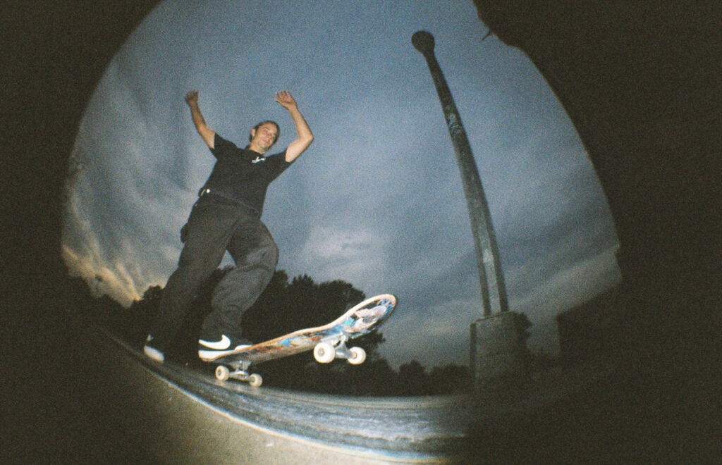 fisheye foto skateboarder