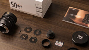 doos en onderdelen van 50mm TRI Sight lens