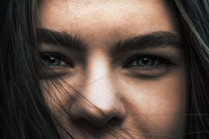 Close-up portret met Lightroom profiel