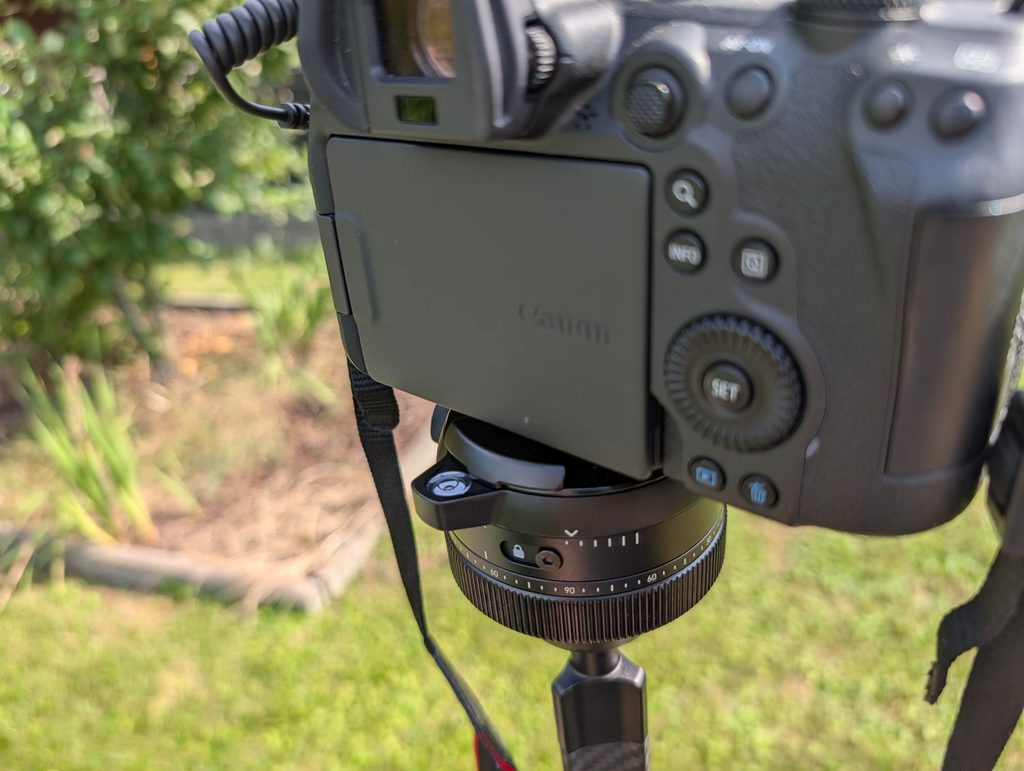 balhoofd waterpas met camera