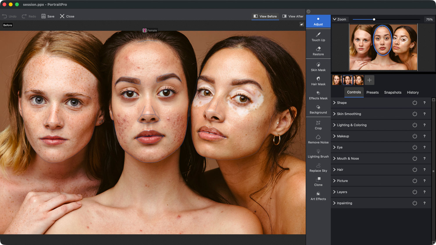 PortraitPro 27 groepsportret