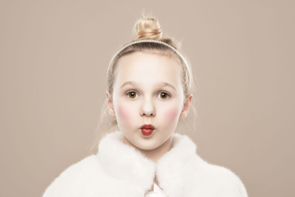 Porseleinen effect toegepast op het kinderportret in Photoshop
